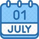 Calendar July One Icon