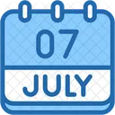 Calendar July Seven Icon