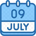 Calendar July Nine Icon