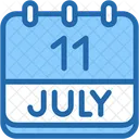 Calendar July Eleven Icon