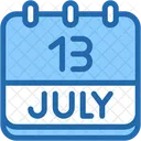 Calendar July Thirteen Icon