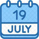 Calendar July Nineteen Icon