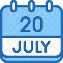 Calendar July Twenty Icon