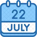 Calendar July Twenty Two Icon