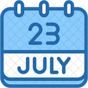 Calendar July Twenty Three Icon
