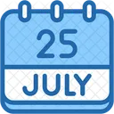 Calendar July Twenty Five Icon