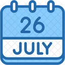 Calendar July Twenty Six Icon