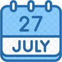 Calendar July Twenty Seven Icon