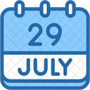 Calendar July Twenty Nine Icon