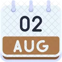 Calendar August Two Icon