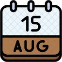 Calendar August Fifteen Icon