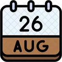Calendar August Twenty Six Icon
