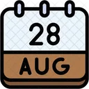 Calendar August Twenty Eight Icon