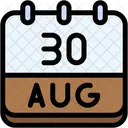 Calendar August Thirty Icon