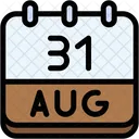 Calendar August Thirty One Icon