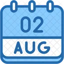 Calendar August Two Icon