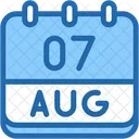 Calendar August Seven Icon
