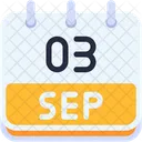 Calendar September Three Icon