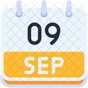 Calendar September Nine Icon