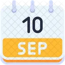 Calendar September Ten Icon
