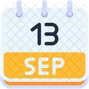 Calendar September Thirteen Icon