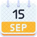 Calendar September Fifteen Icon