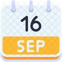Calendar September Sixteen Icon