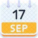 Calendar September Seventeen Icon