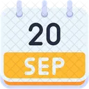 Calendar September Twenty Icon