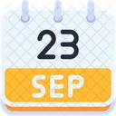 Calendar September Twenty Three Icon