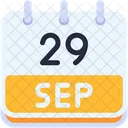 Calendar September Twenty Nine Icon