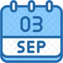 Calendar September Three Icon