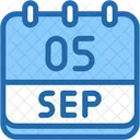 Calendar September Five Icon