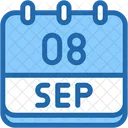 Calendar September Eight Icon