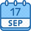 Calendar September Seventeen Icon