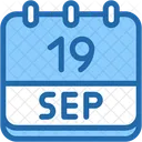 Calendar September Nineteen Icon