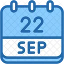 Calendar September Twenty Two Icon