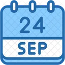 Calendar September Twenty Four Icon