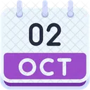 Calendar October Two Icon