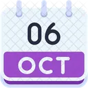 Calendar October Six Icon