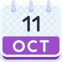 Calendar October Eleven Icon