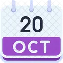 Calendar October Twenty Icon