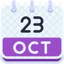 Calendar October Twenty Three Icon
