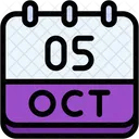 Calendar October Five Icon