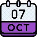 Calendar October Seven Icon
