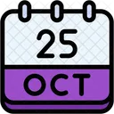 Calendar October Twenty Five Icon