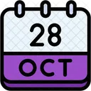 Calendar October Twenty Eight Icon