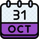 Calendar October Thirty One Icon