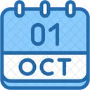Calendar October One Icon