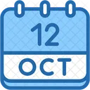 Calendar October Twelve Icon